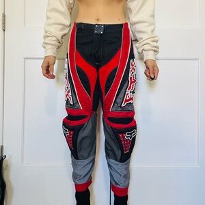 Fox Racing Red and Black Vintage Motocross Pants XS/S
